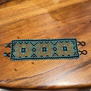 New Teal Gold Boho shamanic Spiritual protection bracelet